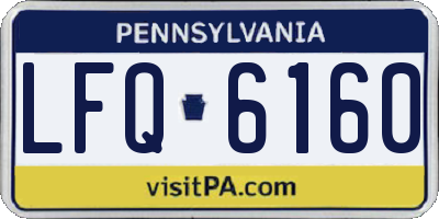 PA license plate LFQ6160