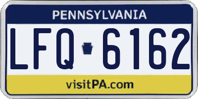 PA license plate LFQ6162