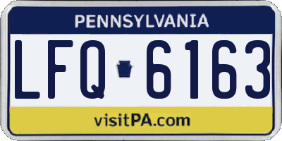 PA license plate LFQ6163