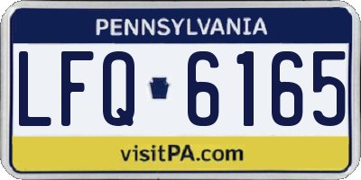 PA license plate LFQ6165