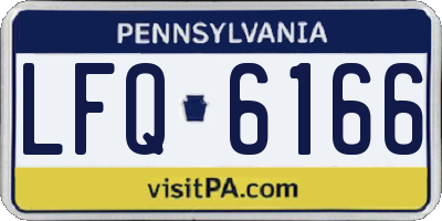 PA license plate LFQ6166