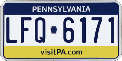 PA license plate LFQ6171