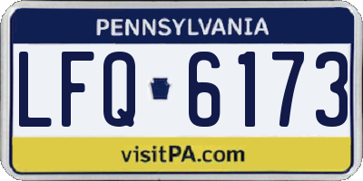 PA license plate LFQ6173