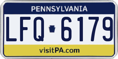 PA license plate LFQ6179