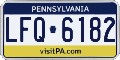 PA license plate LFQ6182