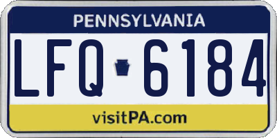 PA license plate LFQ6184