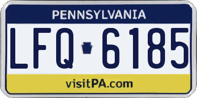 PA license plate LFQ6185