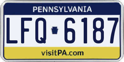 PA license plate LFQ6187