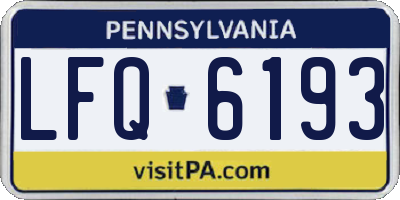 PA license plate LFQ6193
