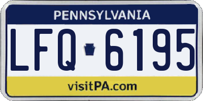 PA license plate LFQ6195