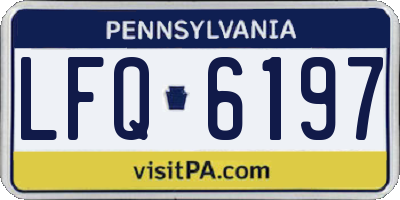 PA license plate LFQ6197