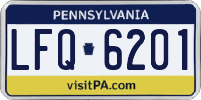 PA license plate LFQ6201