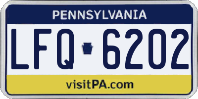 PA license plate LFQ6202