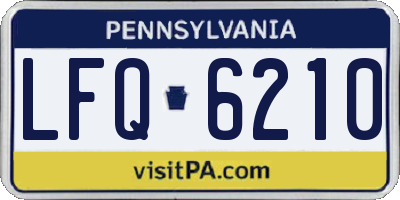 PA license plate LFQ6210