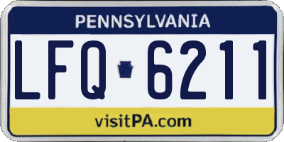 PA license plate LFQ6211