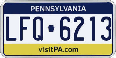PA license plate LFQ6213