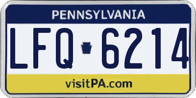 PA license plate LFQ6214