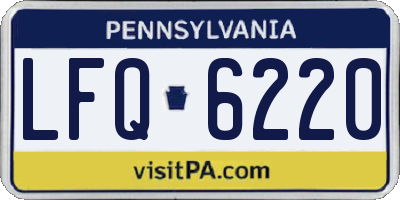 PA license plate LFQ6220