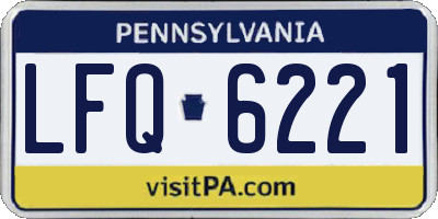 PA license plate LFQ6221