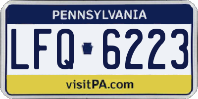 PA license plate LFQ6223