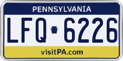 PA license plate LFQ6226