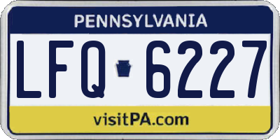 PA license plate LFQ6227