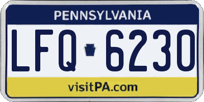PA license plate LFQ6230