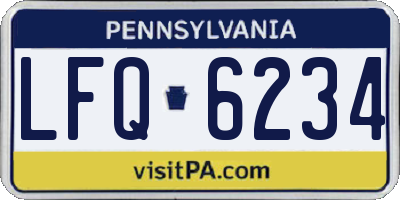 PA license plate LFQ6234
