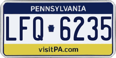 PA license plate LFQ6235