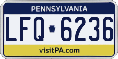PA license plate LFQ6236