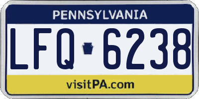 PA license plate LFQ6238