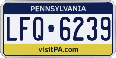 PA license plate LFQ6239