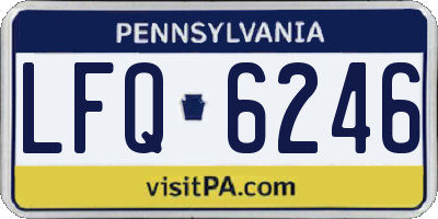 PA license plate LFQ6246