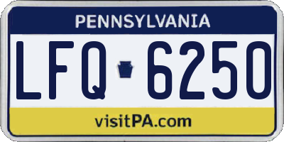 PA license plate LFQ6250