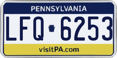 PA license plate LFQ6253