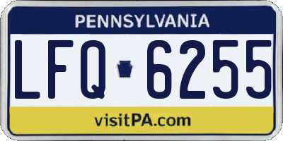 PA license plate LFQ6255
