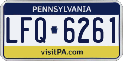PA license plate LFQ6261