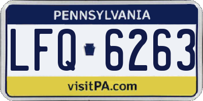 PA license plate LFQ6263