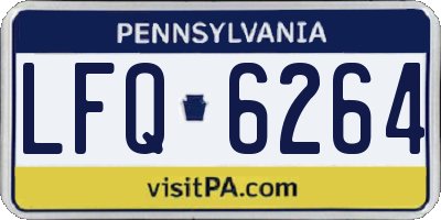 PA license plate LFQ6264