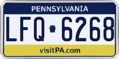 PA license plate LFQ6268