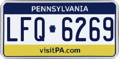 PA license plate LFQ6269