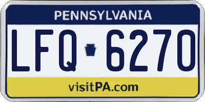 PA license plate LFQ6270