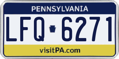PA license plate LFQ6271