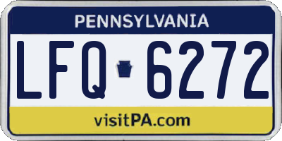 PA license plate LFQ6272
