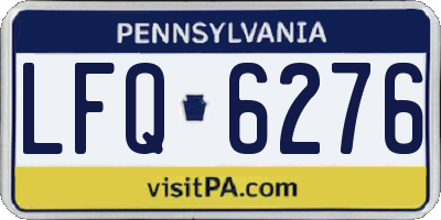 PA license plate LFQ6276