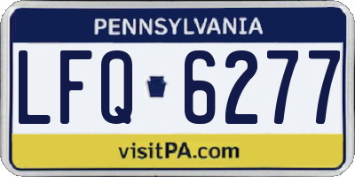 PA license plate LFQ6277