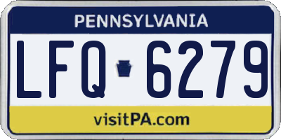 PA license plate LFQ6279