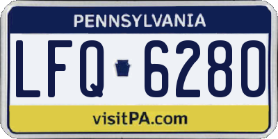 PA license plate LFQ6280