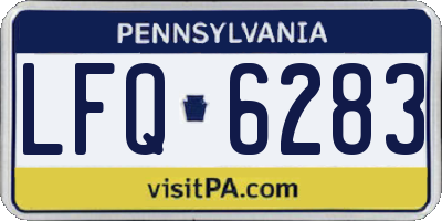 PA license plate LFQ6283