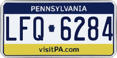 PA license plate LFQ6284